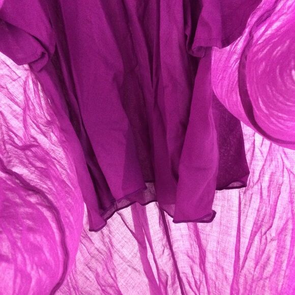 Calme by Johnny Was Womens V-Neck Buttoned Raglan Slip Dress Purple Size XS NWT - Picture 6 of 16